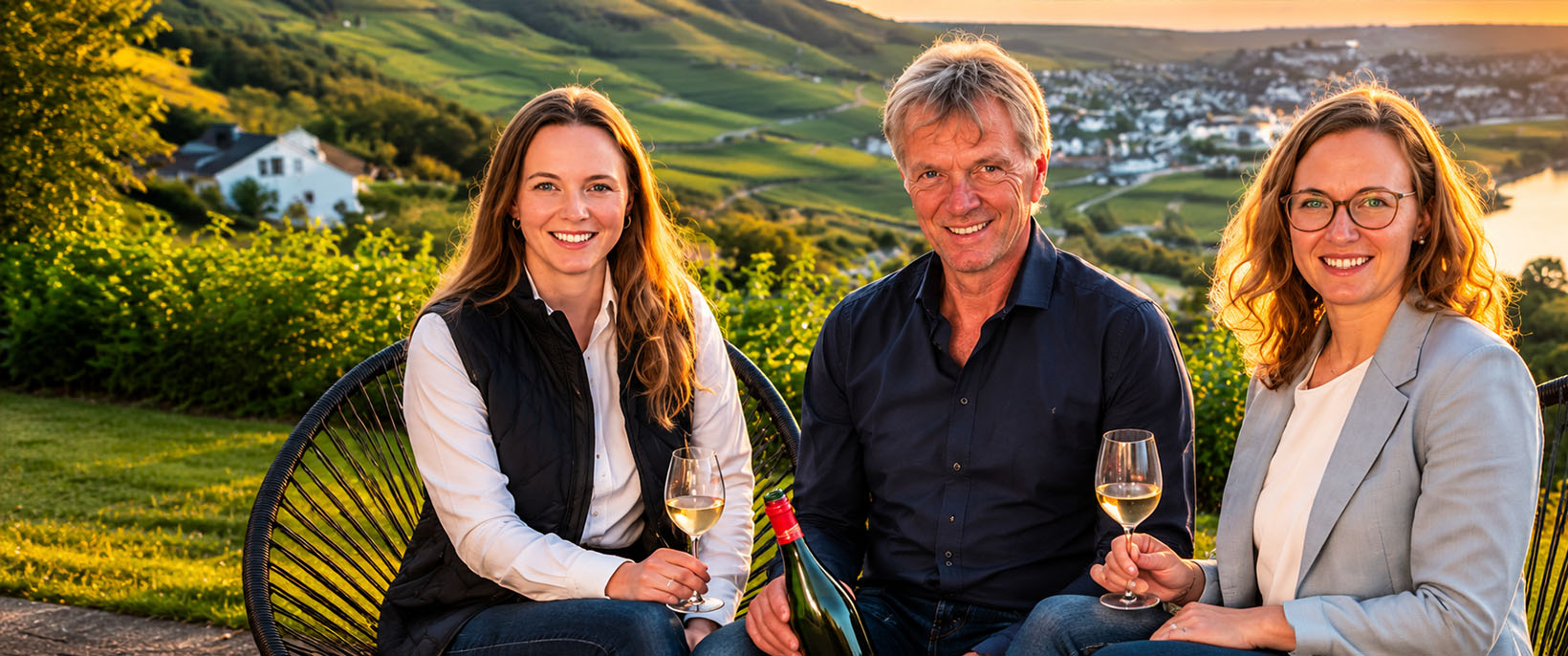 Weinprobe im Sommer