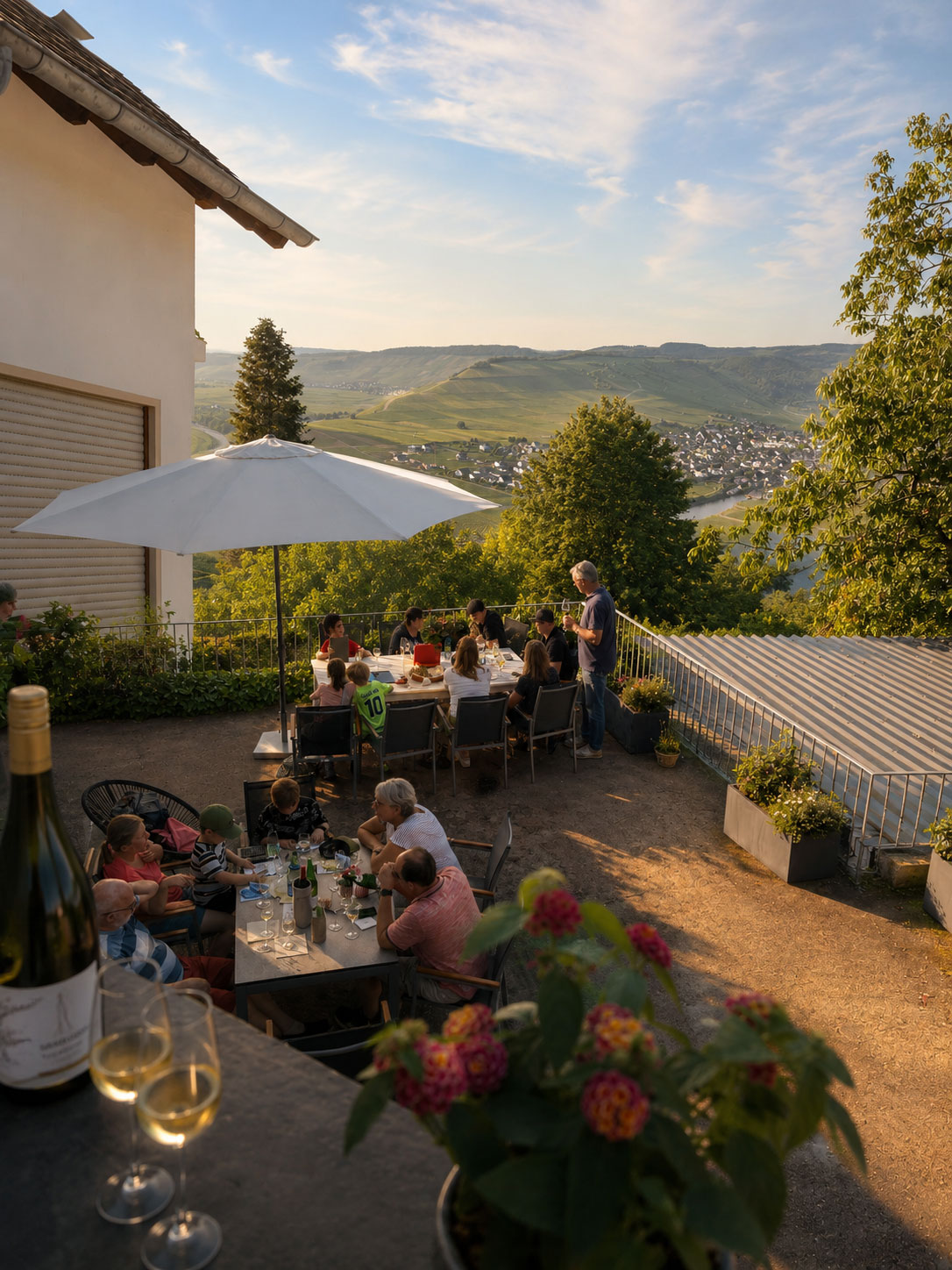 Terrasse mit Blick Ã¼ber die Mosel